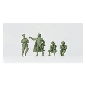   Preiser 16536 Német tábornok, futár és rádiós katonák, Wehrmacht (1939-45) - festetlen (H0)