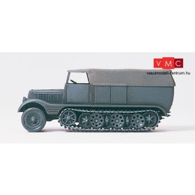   Preiser 16538 Német féllánctalpas teherautó SdKfz.11, ponyvás, Wehrmacht (1939-45) - építőkészlet (H0)