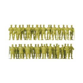   Preiser 16543 Német álló és menetelő katonák, Bundeswehr - festetlen (H0)