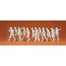   Preiser 16557 Német páncélgránátosok menetben - festetlen (H0)