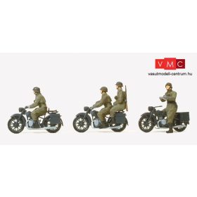   Preiser 16598 Német motoros katonai egység BMW R12, Wehrmacht (1939-45) - építőkészlet (H0)