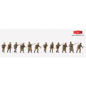   Preiser 16600 Szovjet gyalogos katonák téli öltözetben, ütközetben 1939-45, (USSR) - festetlen (H0)