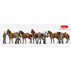   Preiser 16607 Német lovasság, álló, Wehrmacht (1939-45) - festetlen (H0)