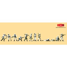   Preiser 16613 Német páncélvadászok téli öltözetben, Wehrmacht (1939-45) - festetlen (H0)