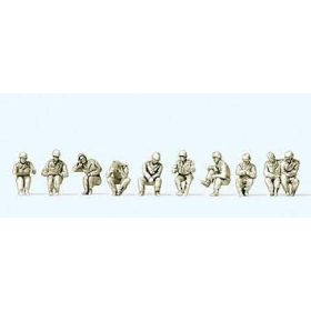   Preiser 16622 Luftwaffe lövegkezelők 1939-45 - festetlen (H0)