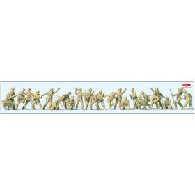   Preiser 16627 Német Afrika Korps támadásban, 1941-43 - festetlen (H0)