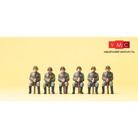   Preiser 16877 Német ülő páncélgránátos katonák, Wehrmacht (1939-45) (H0)