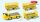 Preiser 17121 Elektromos kofferkuli 3 db pótkocsival, sárga (H0)