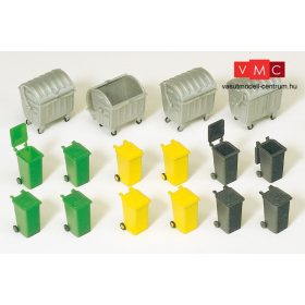 Preiser 17202 Szemeteskukák, vegyes készlet (H0)