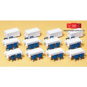 Preiser 17219 Székek és asztalok, asztalterítővel (H0)