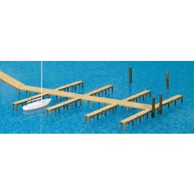 Preiser 17315 Stégek és mólók csónakkikötőhöz (H0)