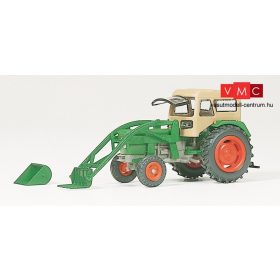   Preiser 17923 Deutz D6206 mezőgazdasági traktor BAAS homlokrakodóval / Fritzmeier tetővel (H0)