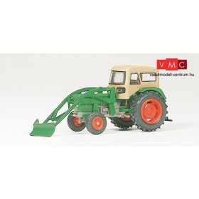   Preiser 17924 Deutz D6206 mezőgazdasági traktor hótolóval, Fritzmeier tetővel (H0)