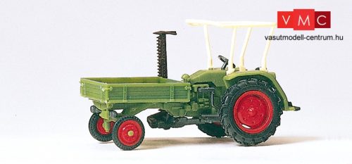 Preiser 17927 Deutz homlokplatós mezőgazdasági traktor, oldalsó vágó adapterrel (H0)