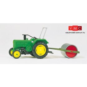   Preiser 17929 Mezőgazdasági traktor úthenger adapterrel (H0)