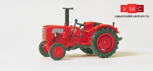 Preiser 17934 Fahr mezőgazdasági traktor oldalsó vágó adapaterrel (H0)