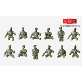   Preiser 18366 Katonai teherautóvezetők, Bundeswehr - festetlen (H0)