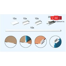   Preiser 19540 Rögzítő tartók, távtartók - szoba illetve épületbelső dekorlapok rögzítéséhez, 70 db (H0)