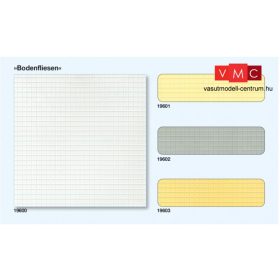   Preiser 19600 Dekorlap, járólap (négyzet alak) - fehér színben, 95 x 95 mm, 3 db (H0)