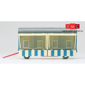   Preiser 21019 Ketreces pótkocsi, Zirkus Krone, nyitott állapotban (H0)