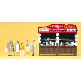 Preiser 24693 Vásári árusítóbódé résztvevőkkel (H0)