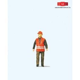 Preiser 28008 Vasutas láthatósági mellényben (H0)