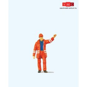 Preiser 28009 Vasutas, tolatószemélyzet (H0)