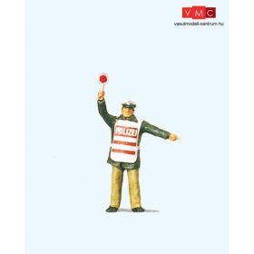   Preiser 28012 Német közlekedési rendőr, mellényben és tárcsával (H0)