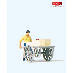 Preiser 28036 Férfi kézikocsival (H0)