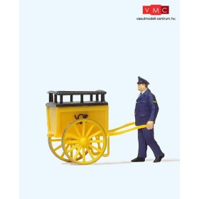 Preiser 28083 Postás kézikocsival (H0)