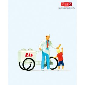 Preiser 28126 Fagylaltárus triciklivel, álló (H0)