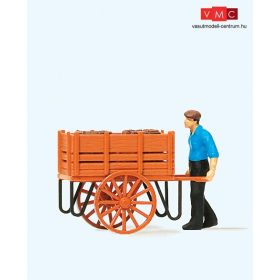 Preiser 28131 Munkás kézikocsival (H0)