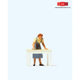 Preiser 28134 Háziasszony a konyhaasztalt törli (H0)