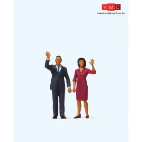   Preiser 28144 Barack Obama amerikai elnök és a First Lady (H0)