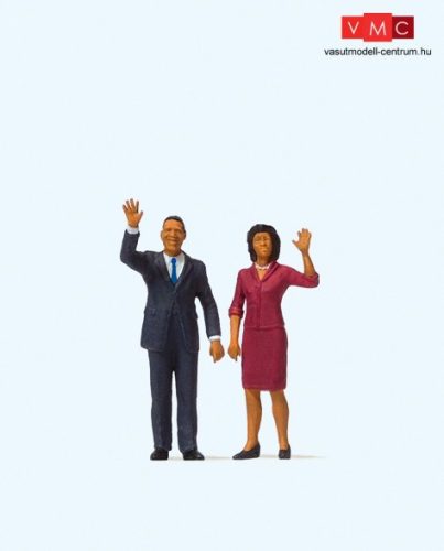 Preiser 28144 Barack Obama amerikai elnök és a First Lady (H0)