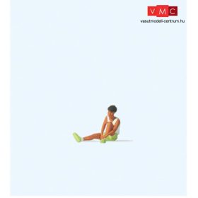 Preiser 28233 Sportolónő cipőfűzőkötés közben (H0)