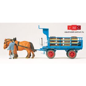 Preiser 30445 Sörösszekér lovakkal, Landwehr Bier (H0)