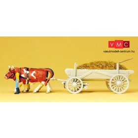 Preiser 30474 Trágyaszállító szekér tehenekkel (H0)