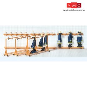   Preiser 31024 Tűzoltósági öltöző-kiegészítők, gurulós fogasok (H0)