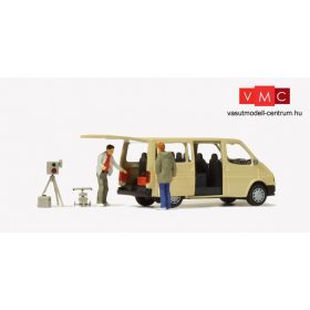  Preiser 33249 Ford Transit sebességmérő radarral (traffipax), 2 db figurával (H0)