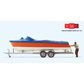 Preiser 33255 Motorcsónakszállító utánfutó (H0)