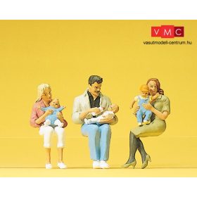 Preiser 45024 Ülő szülők gyerekekkel (G)