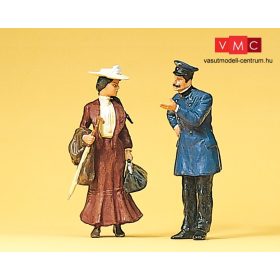 Preiser 45065 Kalauz utassal az 1900-as évekből (G)