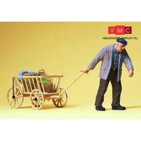 Preiser 45109 Paraszt kiskocsival (G)