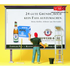 Preiser 45126 Plakátragasztó reklámtáblával (G)