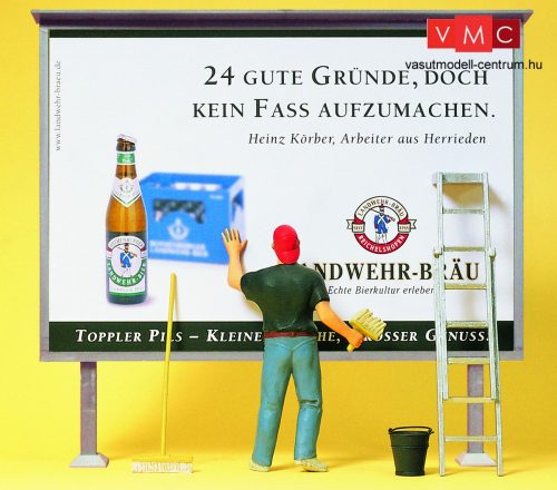 Preiser 45126 Plakátragasztó reklámtáblával (G)