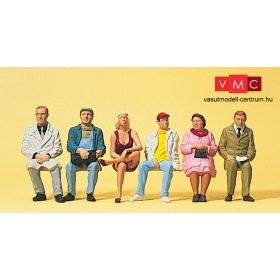 Preiser 45154 Ülő utasok, 6 db (G)