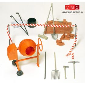   Preiser 45208 Betonkeverő téglákkal, építkezési kiegészítők (G)