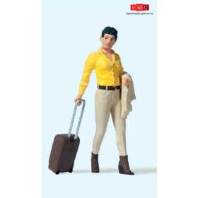 Preiser 45525 Utazó nő gurulós bőrönddel (G)