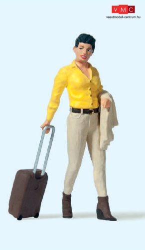 Preiser 45525 Utazó nő gurulós bőrönddel (G)